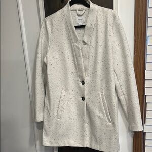 White Speckled Women's Coat